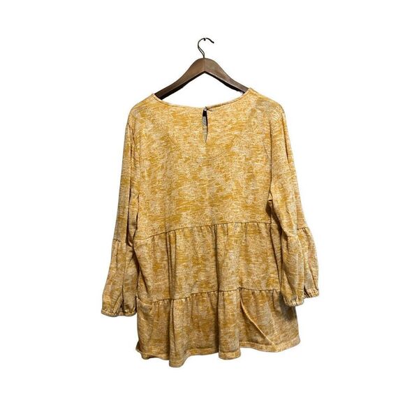 New direction Women's 3/4 Sleeve Hacci Knit Tiered Top - Picture 7 of 7